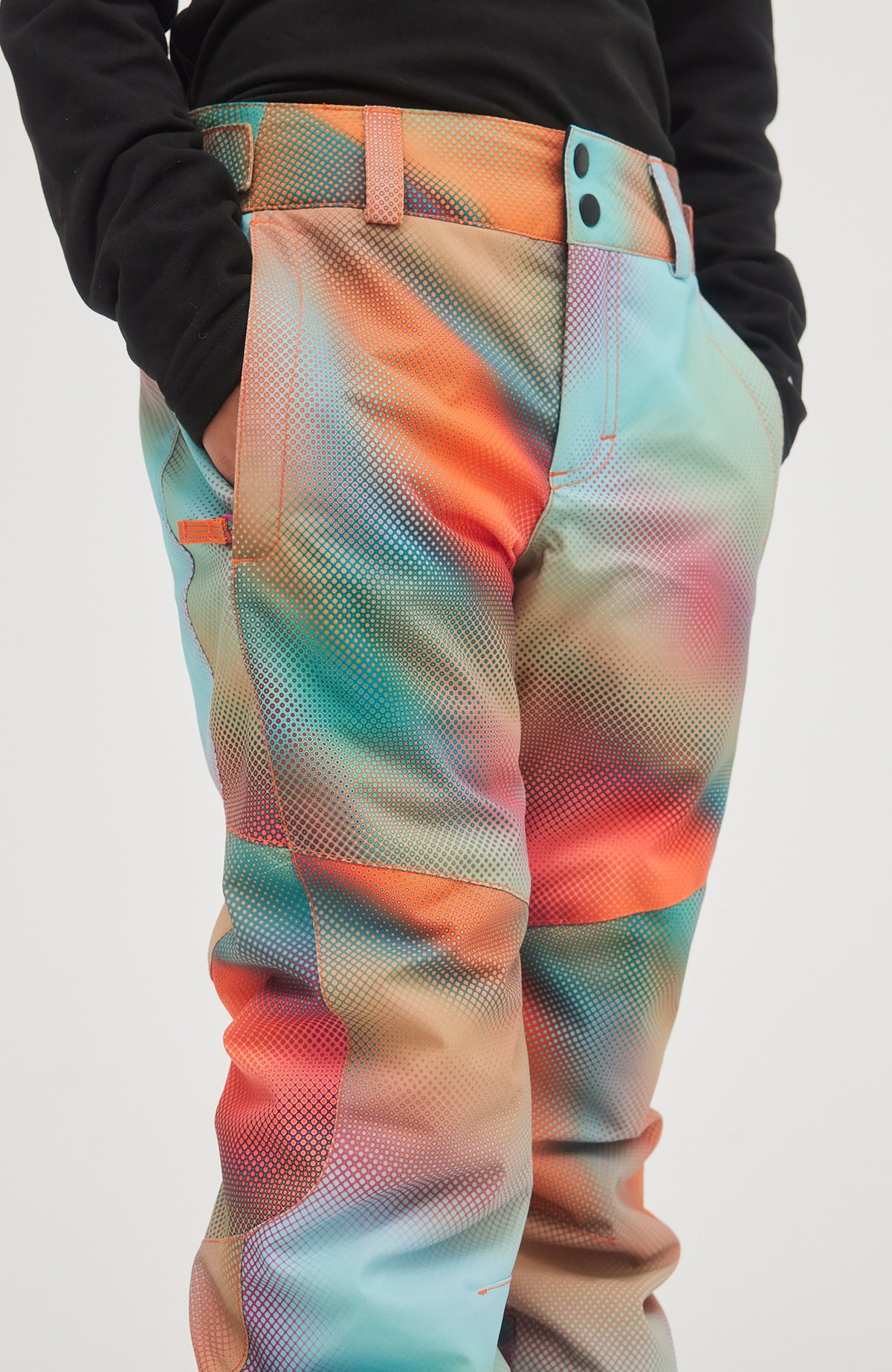 Charm Printed Snow Pants | Dark Blue Fade Halftone