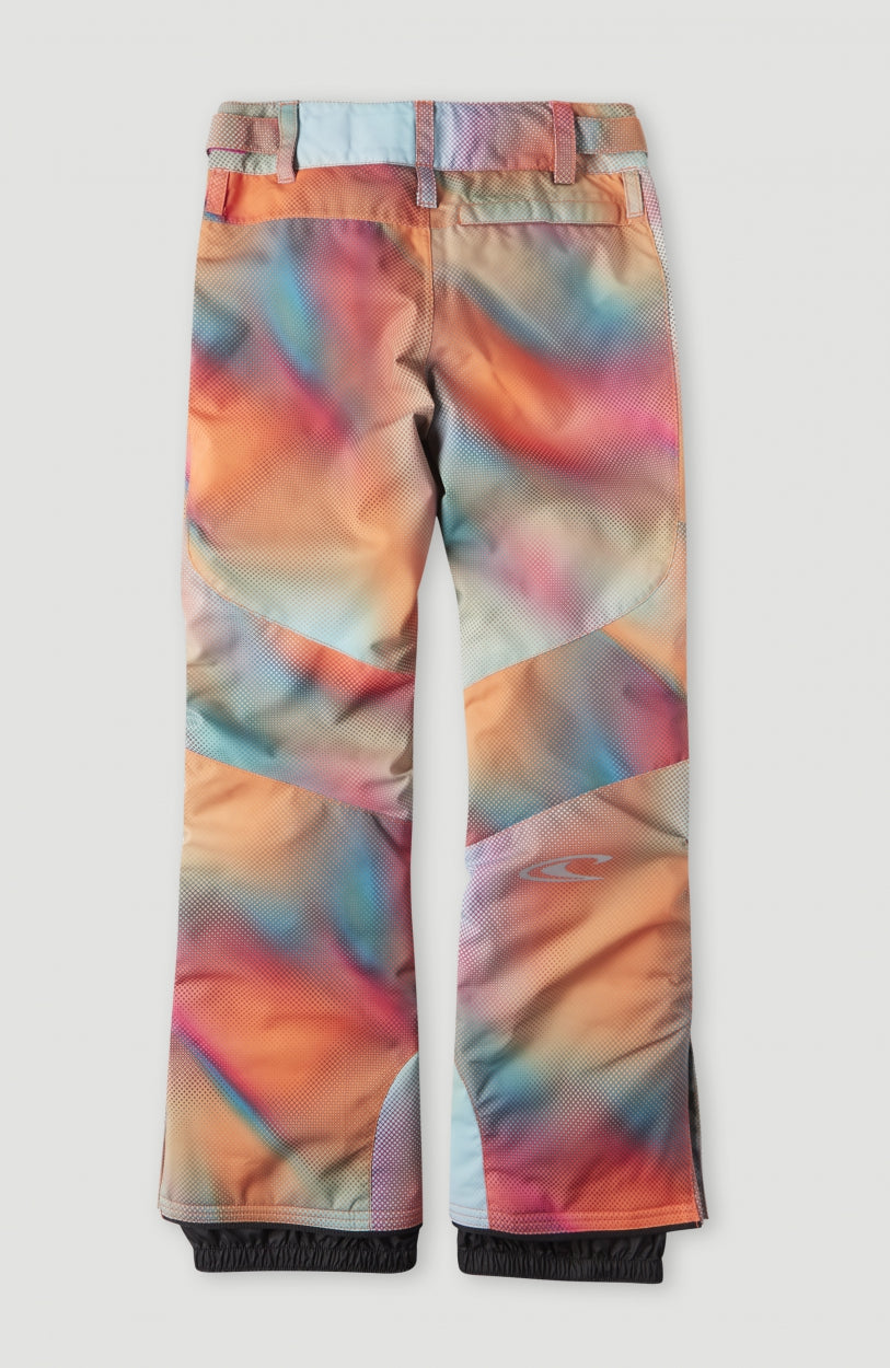 Charm Printed Snow Pants | Dark Blue Fade Halftone