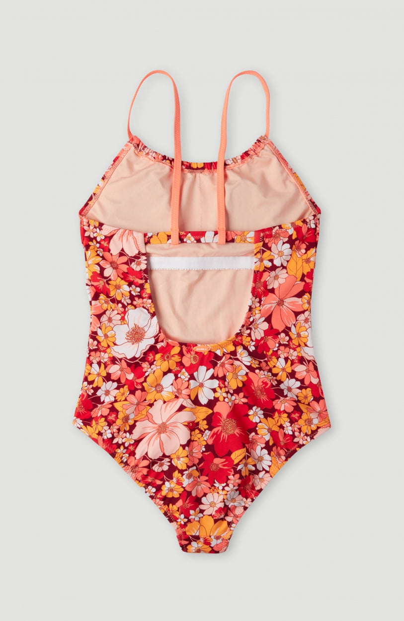 Cali High Neck Swimsuit | Red AO 1