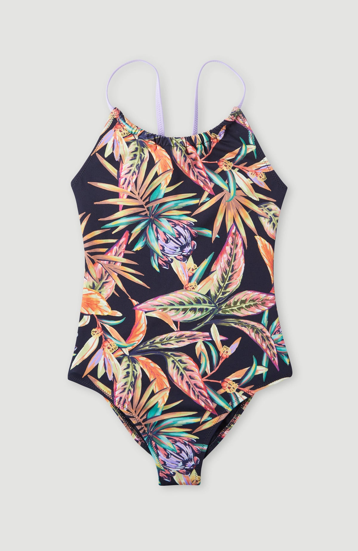 Cali Swimsuit | Black Tropical Flower