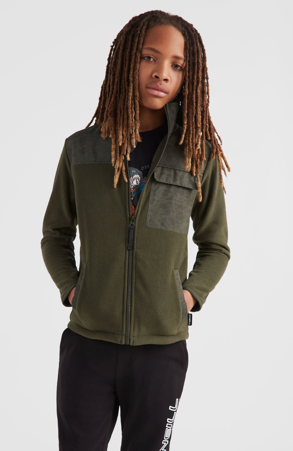 Utility Fleece Jacket | Forest Night Colour Block