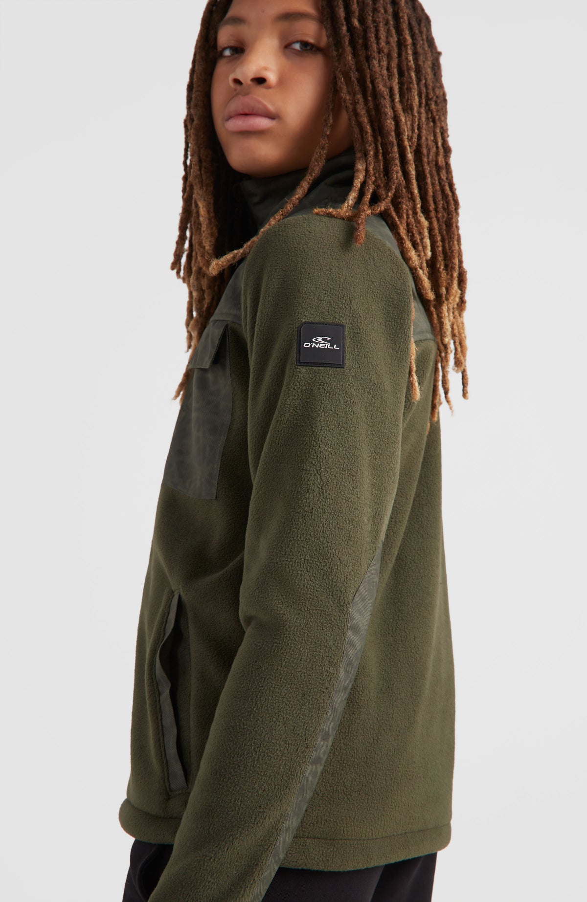 Utility Fleece Jacket | Forest Night Colour Block