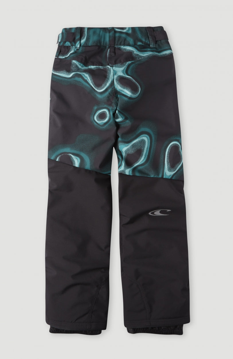 Anvil All Over Print Snow Pants | Blue Heat Map