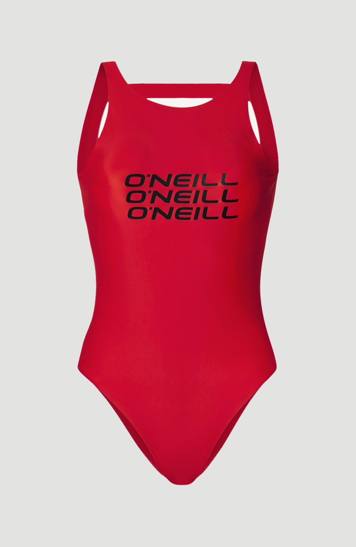 Logo High Neck Swimsuit | Red Coat