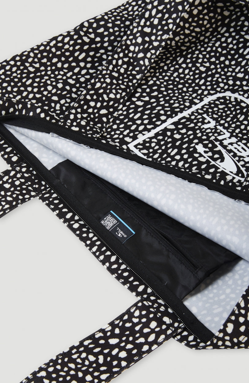 Coastal Print Tote Bag | Black AO 4