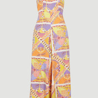 Alba Jumpsuit | Yellow Scarf Print