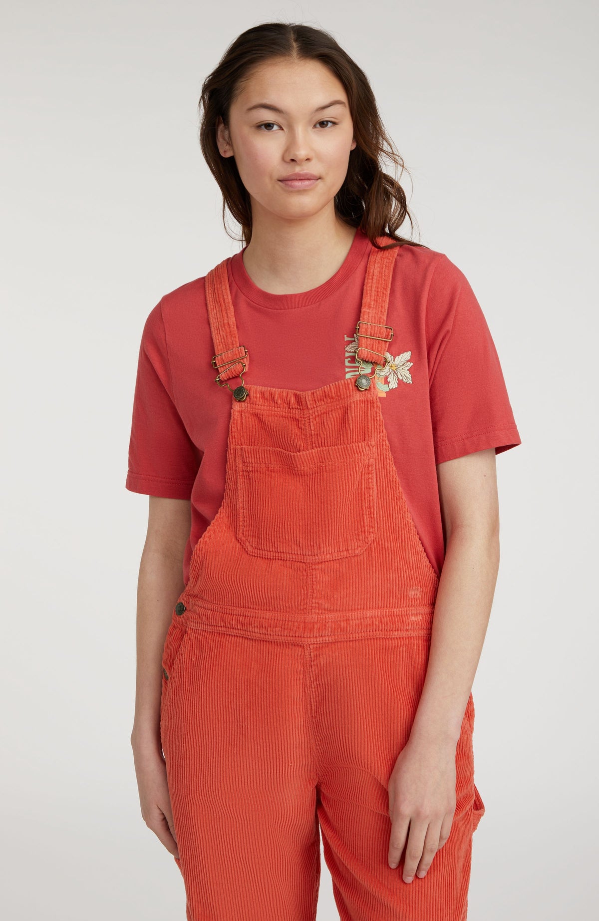 Cord Dungarees | Red Orcher