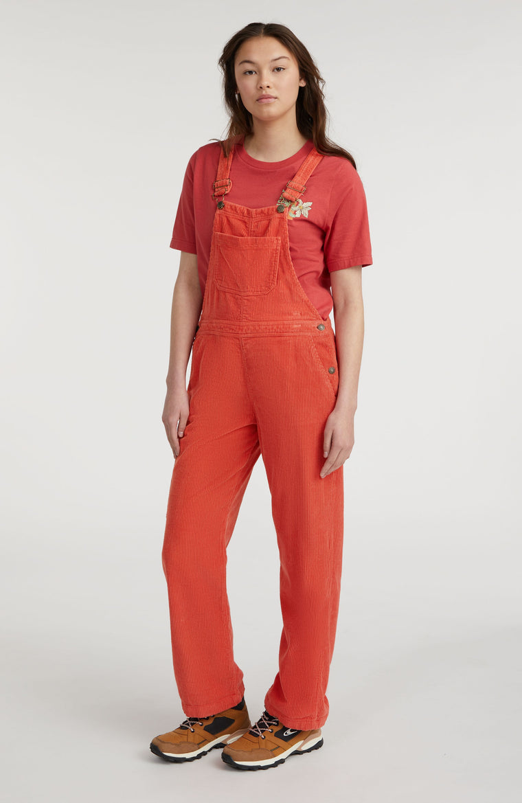 Cord Dungarees | Red Orcher