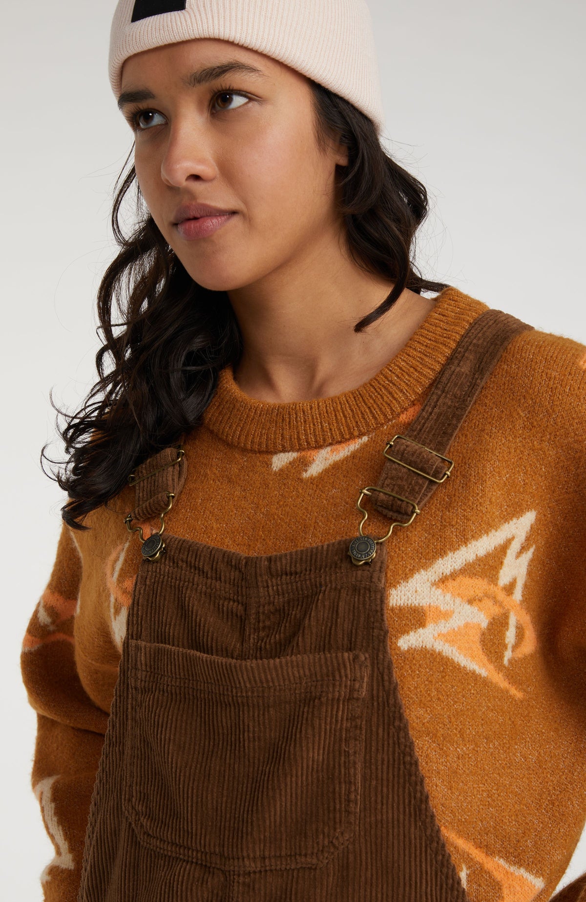 Cord Dungarees | Melted Chocolate
