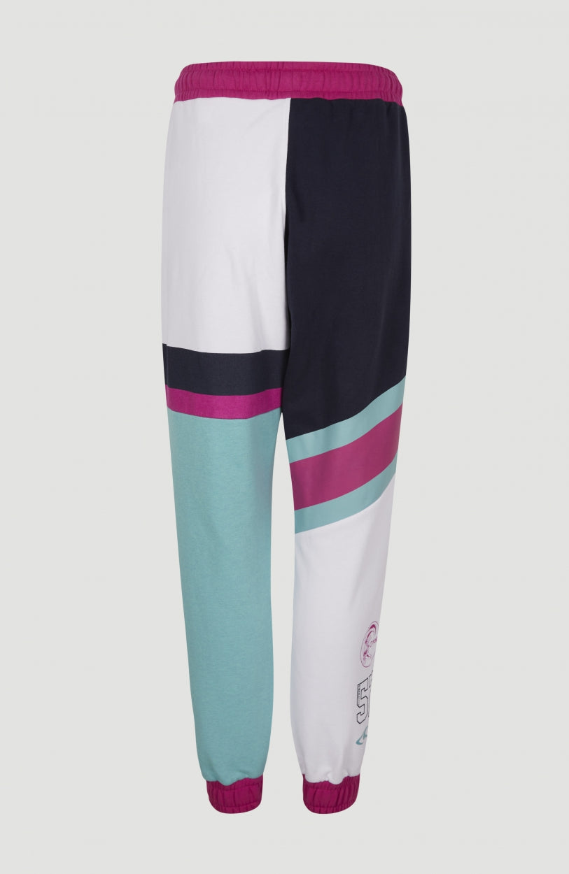 Collegiate Progressive Sweatpants | Aqua Sea Colour Block