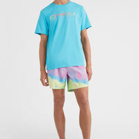 Cali Melting 16'' Swim Shorts | Orange Melting Gradient