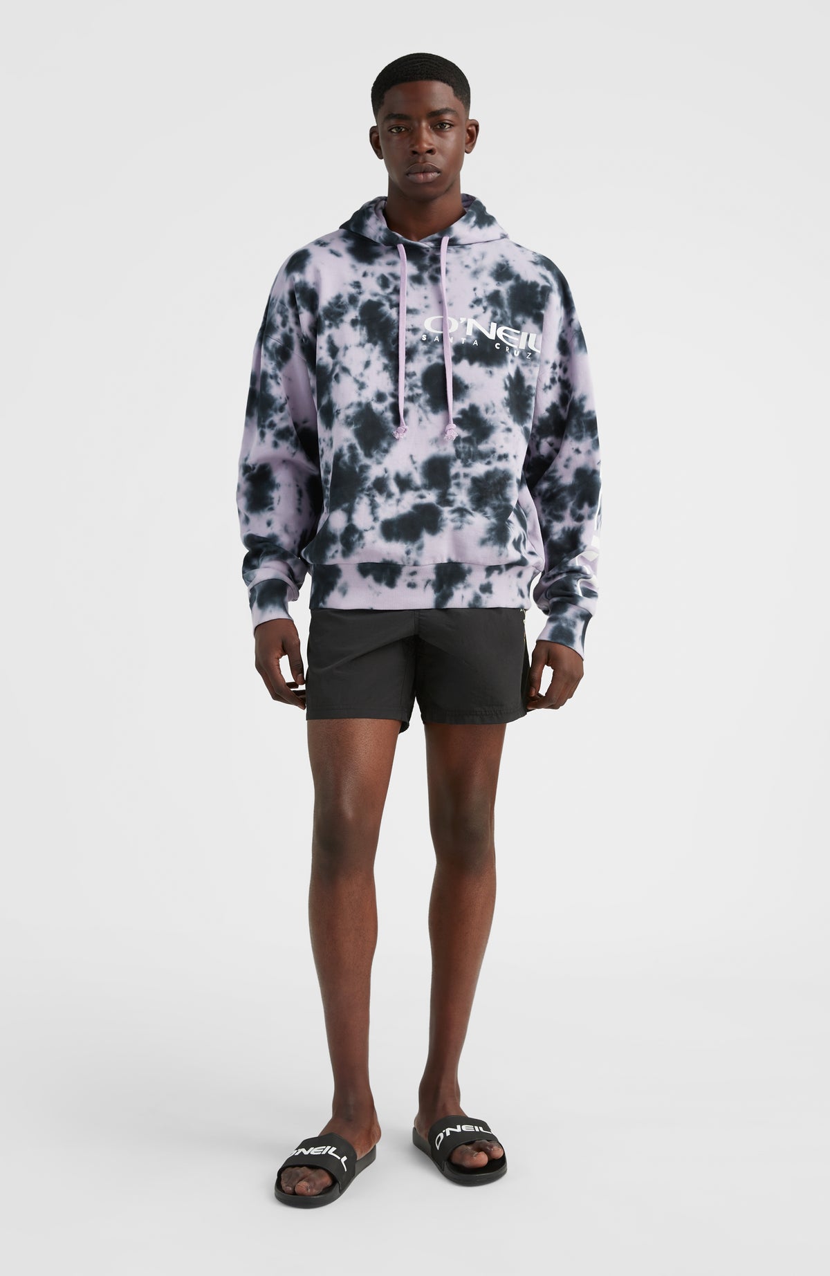 Cali Melted Print 16'' Swim Shorts | Black Out