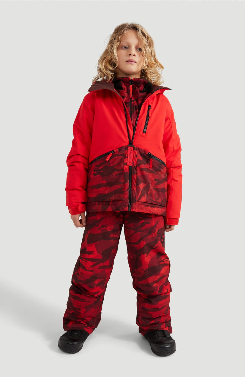 Texture Snow Jacket | Fiery Red -A