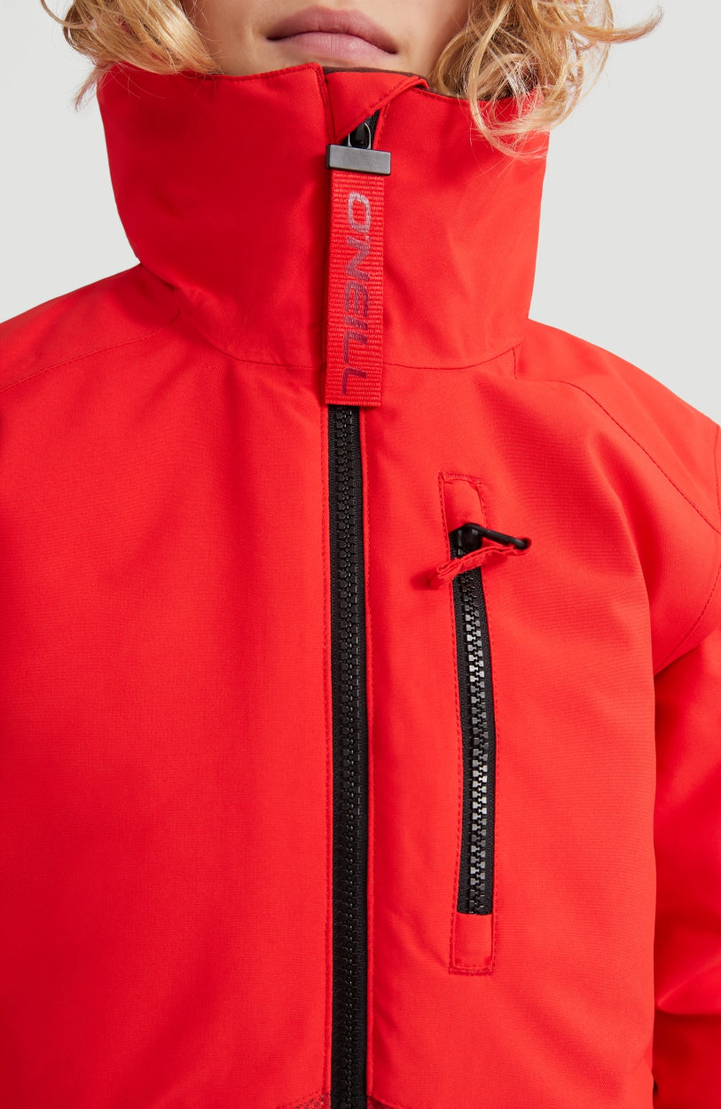 Texture Snow Jacket | Fiery Red -A