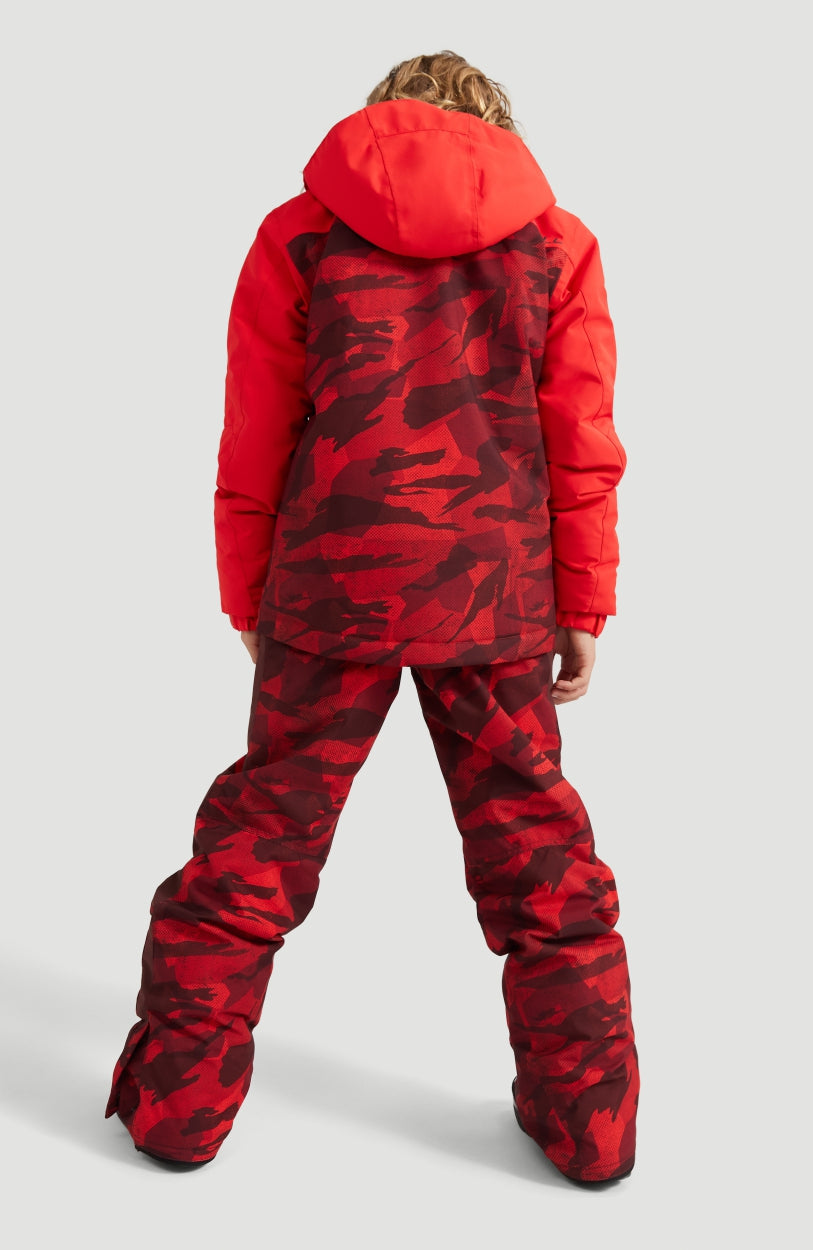 Texture Snow Jacket | Fiery Red -A