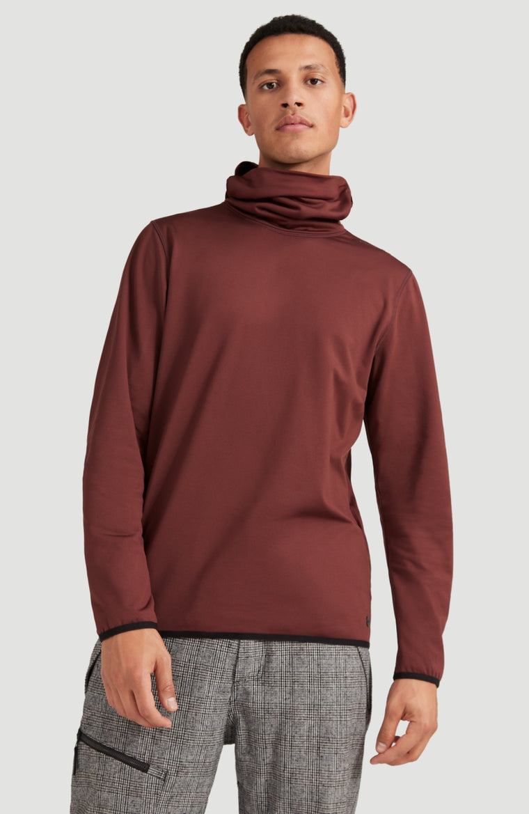 Clime Hooded Ski Fleece | Bitter Chocolate