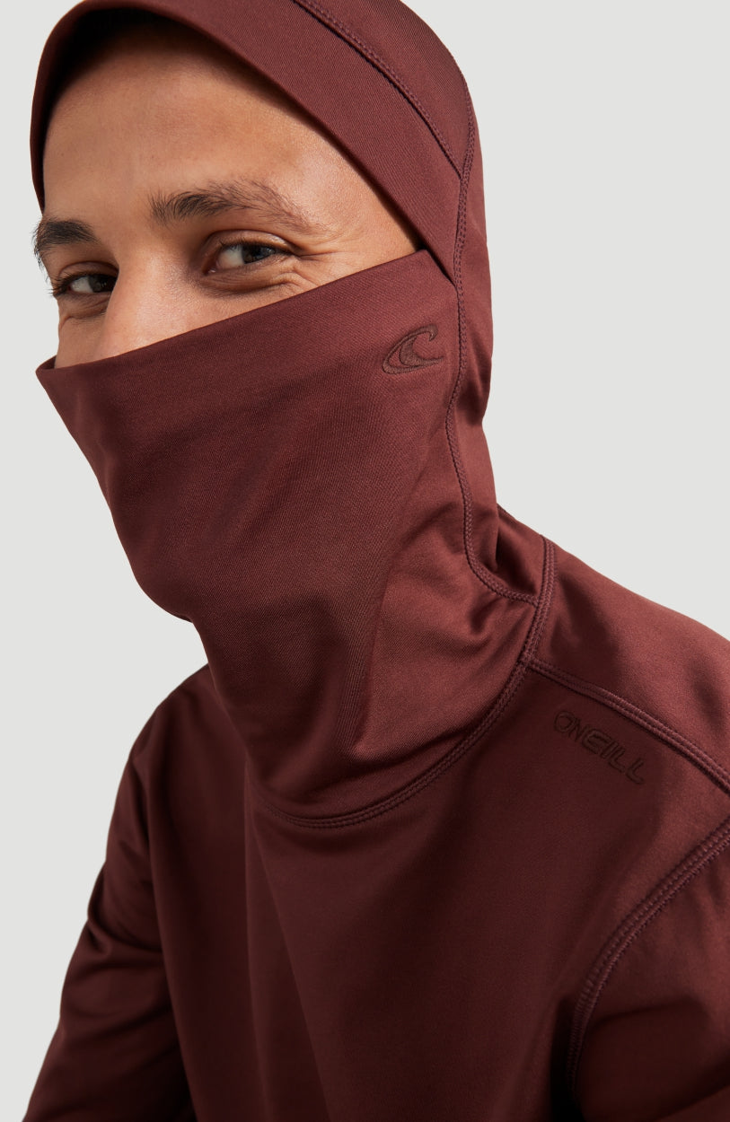 Clime Hooded Ski Fleece | Bitter Chocolate