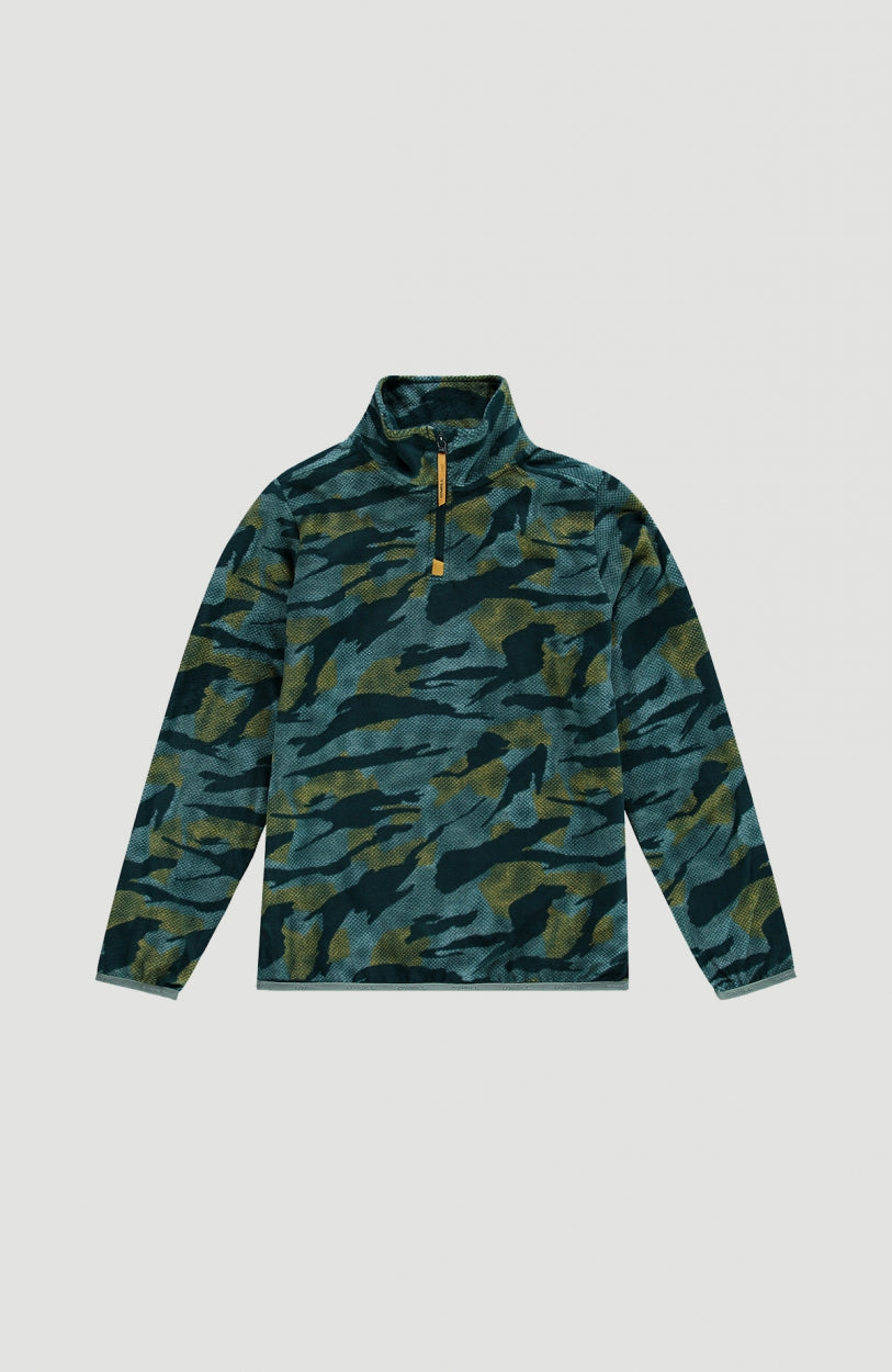 Camo Half Zip Ski Fleece | Green With