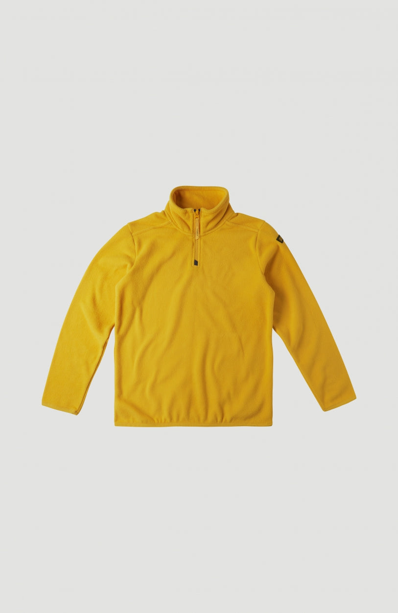 Solid Half Zip Ski Fleece | Old Gold -A