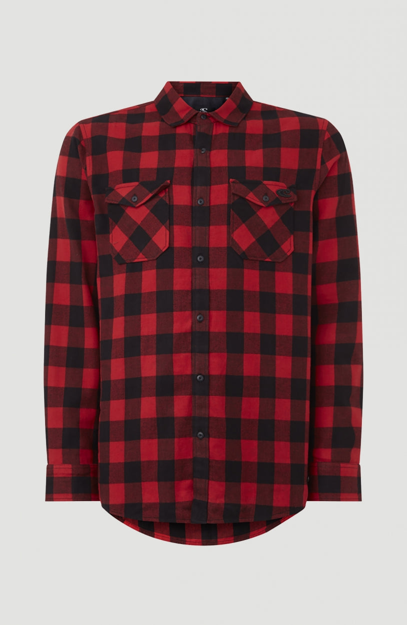 Check Flannel Shirt | Red With Yellow