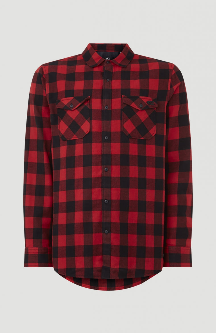Check Flannel Shirt | Red With Yellow