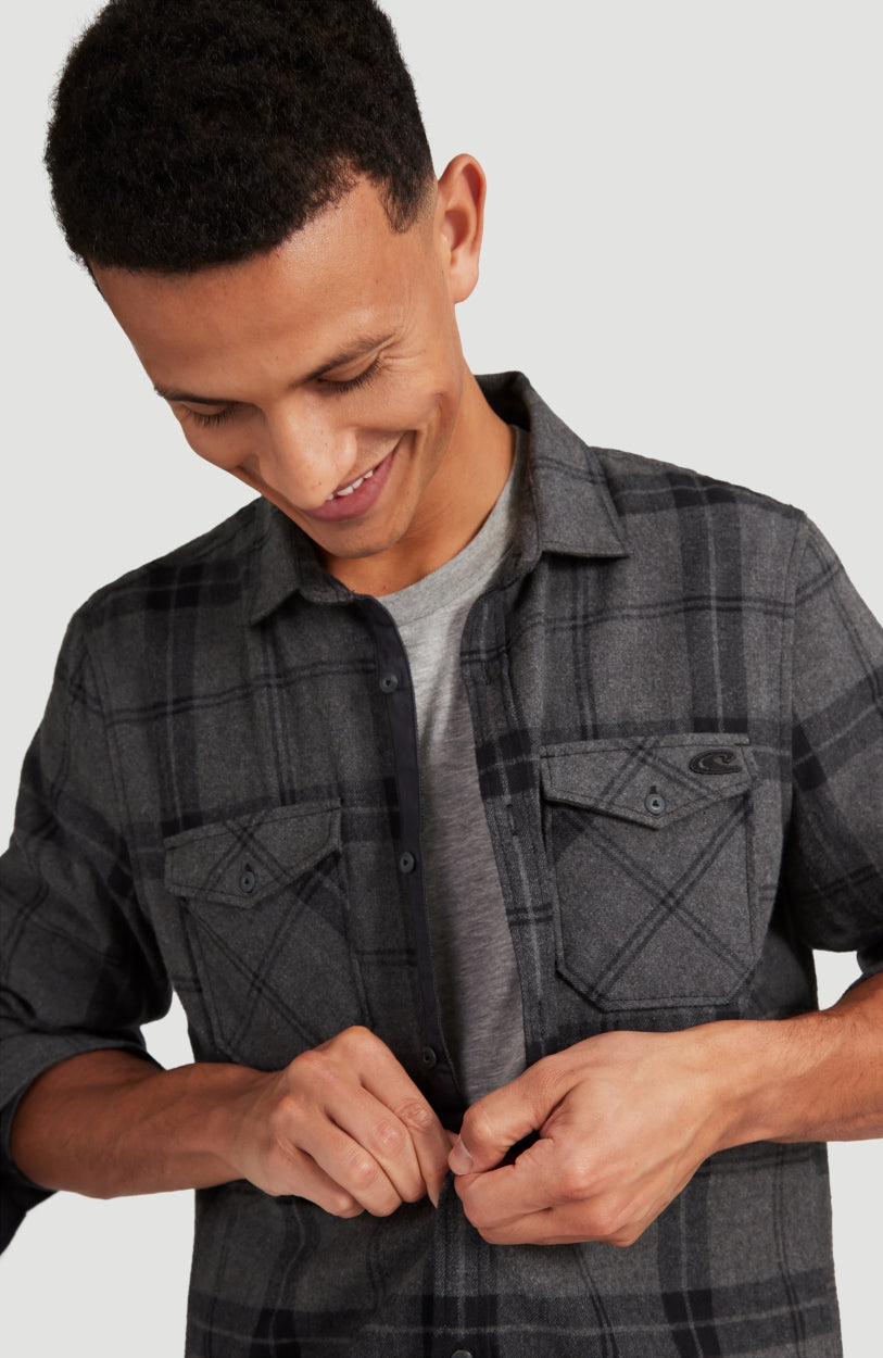 Check Flannel Shirt | Grey With