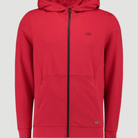 2-Knit Full Zip Hoodie | Haute Red -A