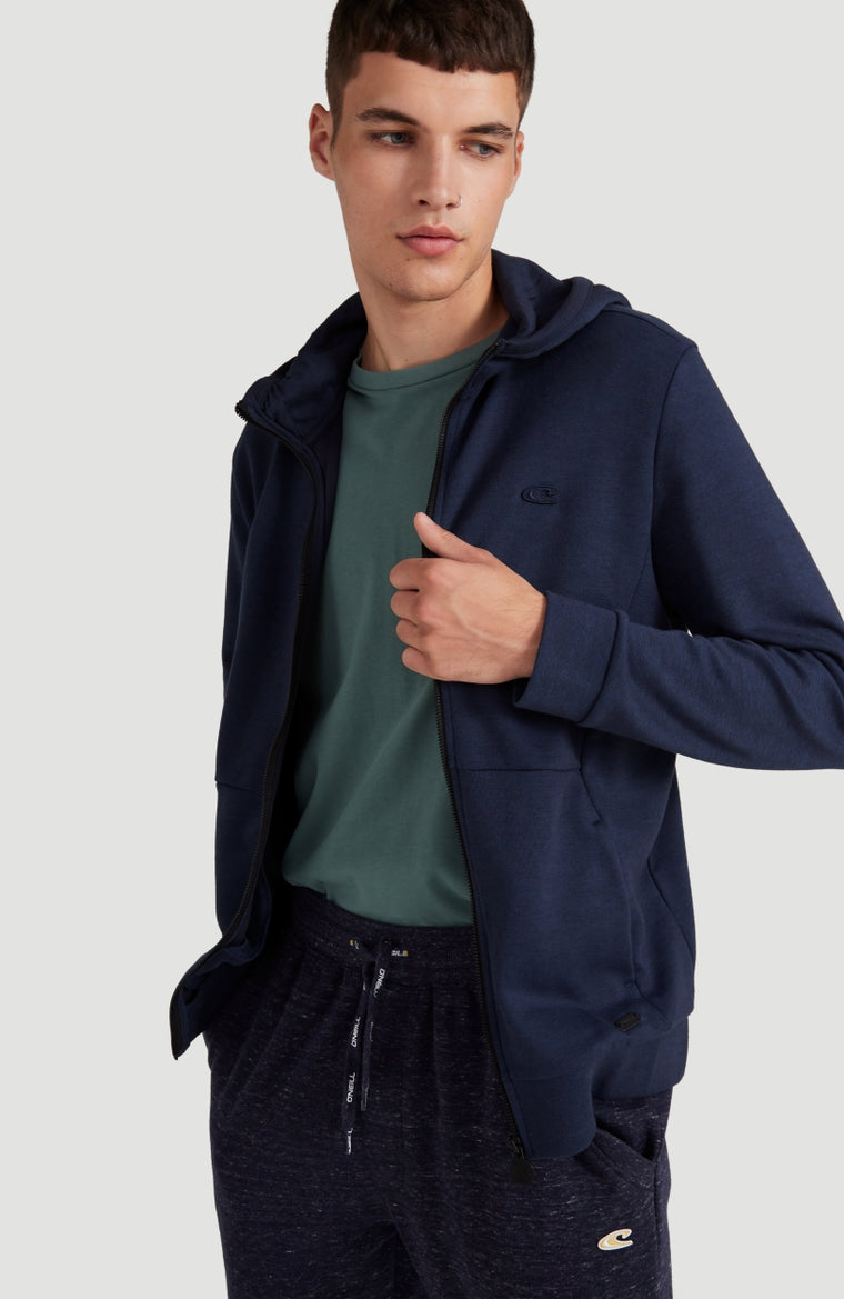 2-Knit Full Zip Hoodie | Ink Blue -A