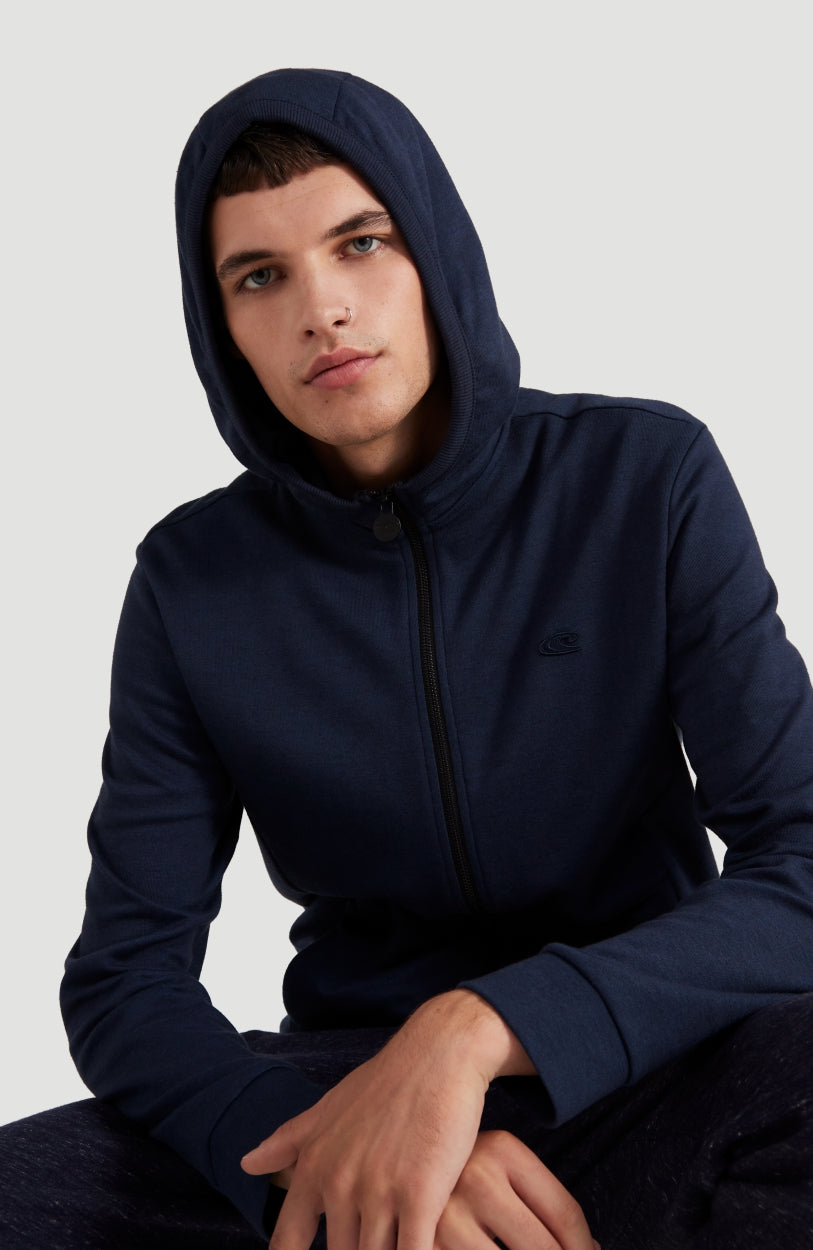 2-Knit Full Zip Hoodie | Ink Blue -A