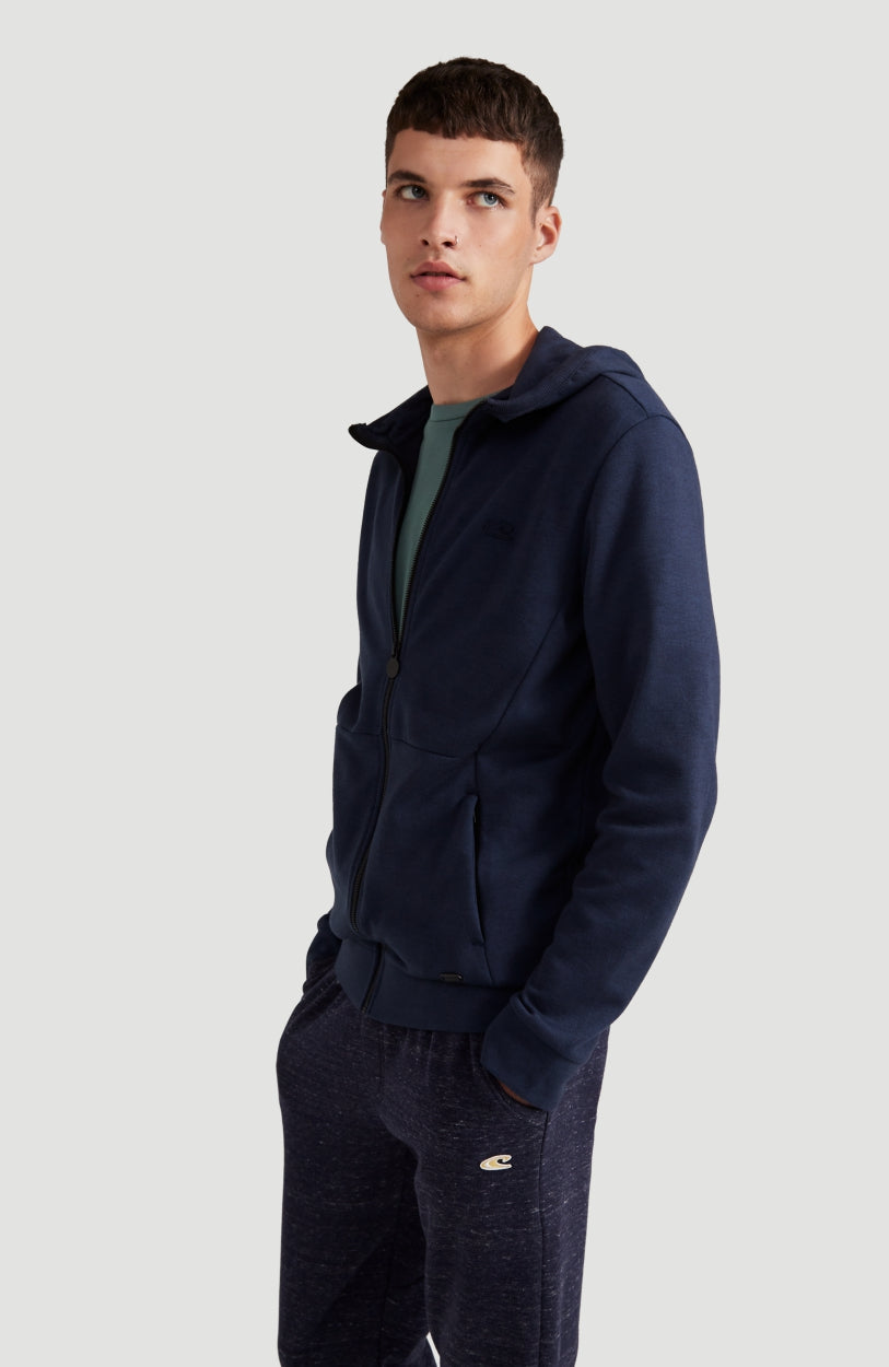 2-Knit Full Zip Hoodie | Ink Blue -A