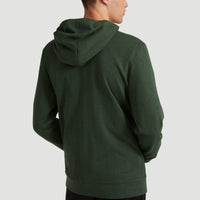 2-Knit Full Zip Hoodie | Dark Green Melee
