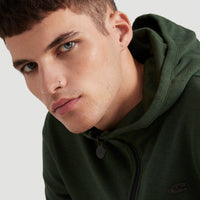 2-Knit Full Zip Hoodie | Dark Green Melee