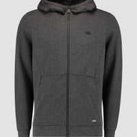 2-Knit Full Zip Hoodie | Dark Grey Melee -A