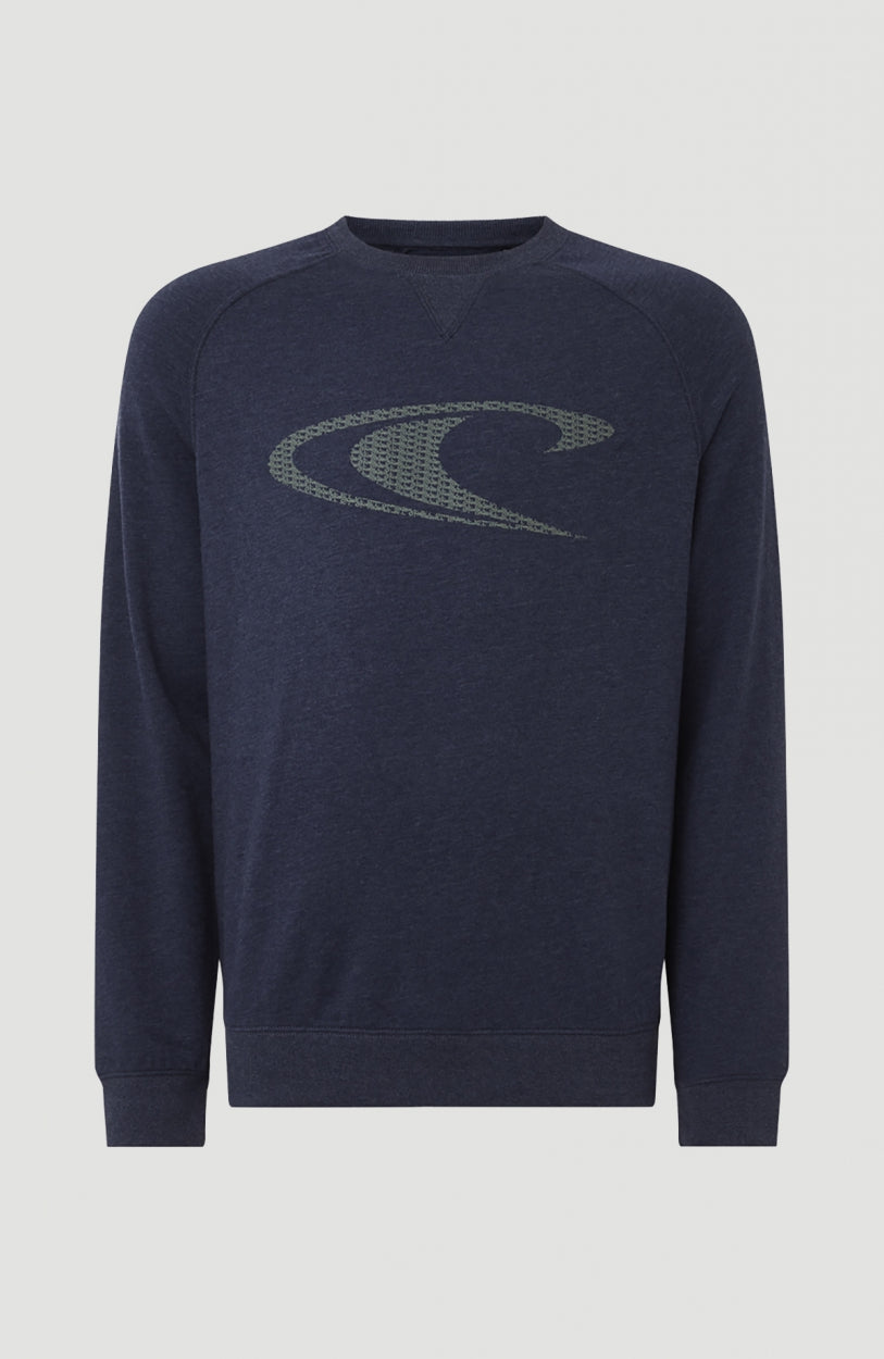 Color Grindle Crew Neck Sweatshirt | Ink Blue -A