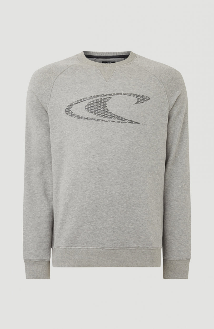 Color Grindle Crew Neck Sweatshirt | Silver Melee -A