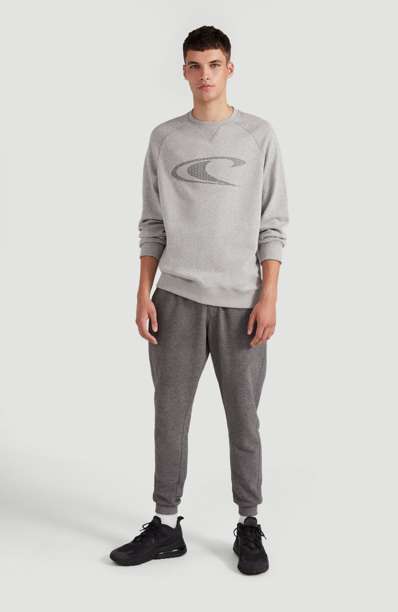 Color Grindle Crew Neck Sweatshirt | Silver Melee -A