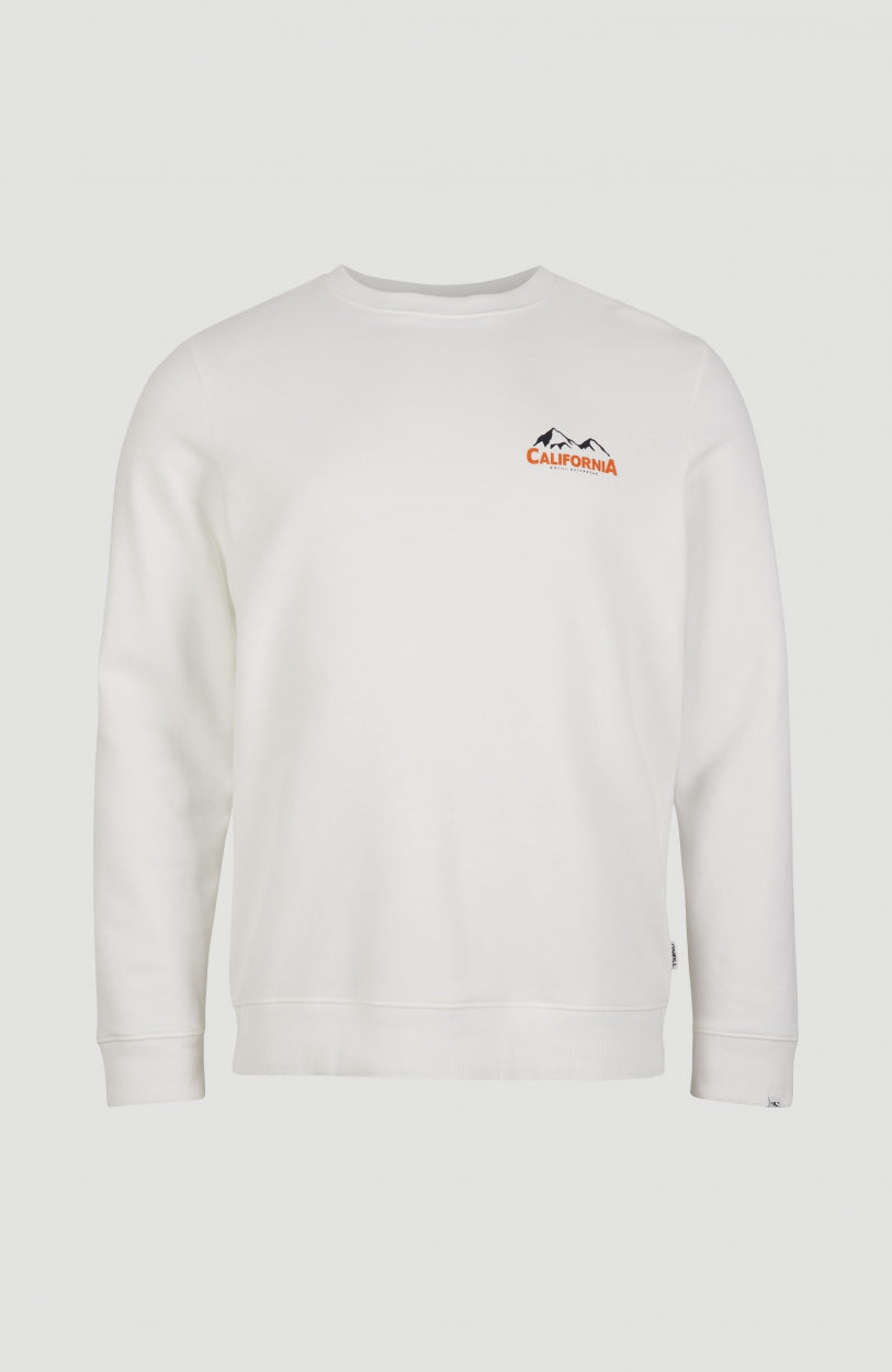 Cali Outdoor Crew Neck Sweatshirt | Powder White