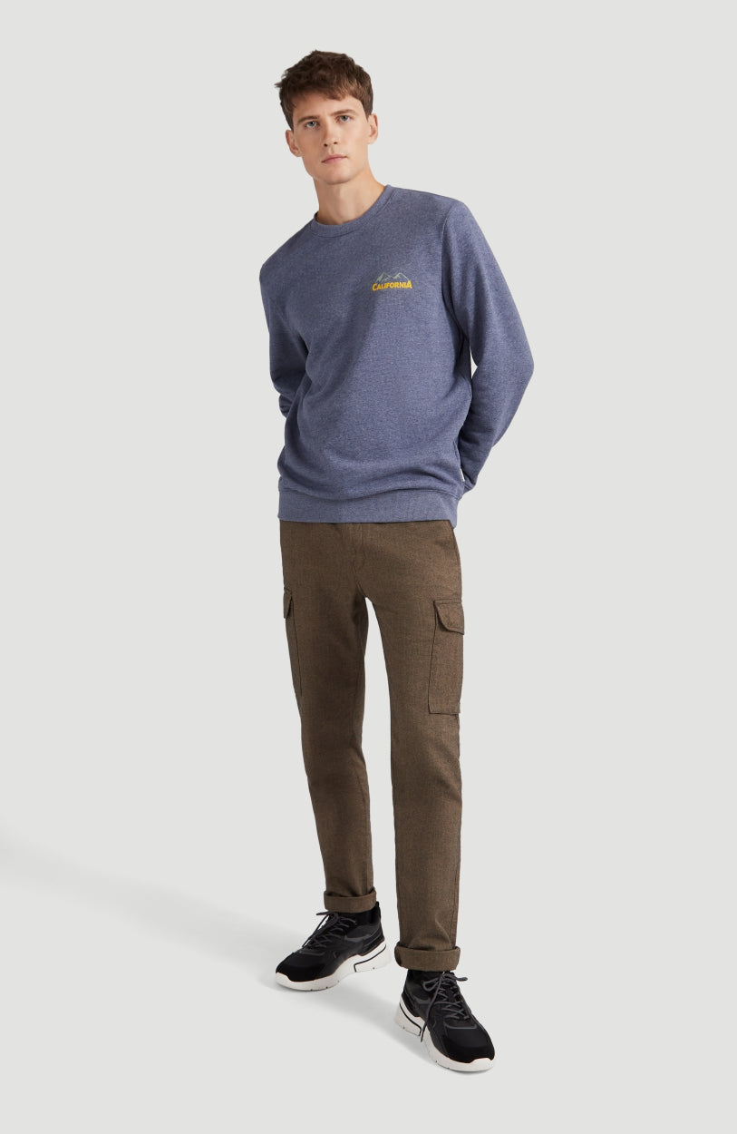 Cali Outdoor Crew Neck Sweatshirt | Ink Blue -A