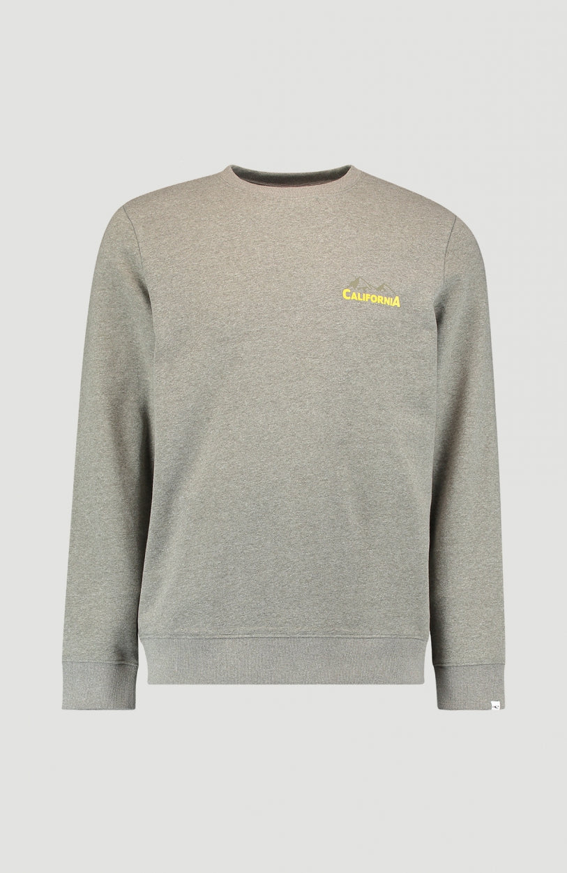 Cali Outdoor Crew Neck Sweatshirt | Dark Green Melee
