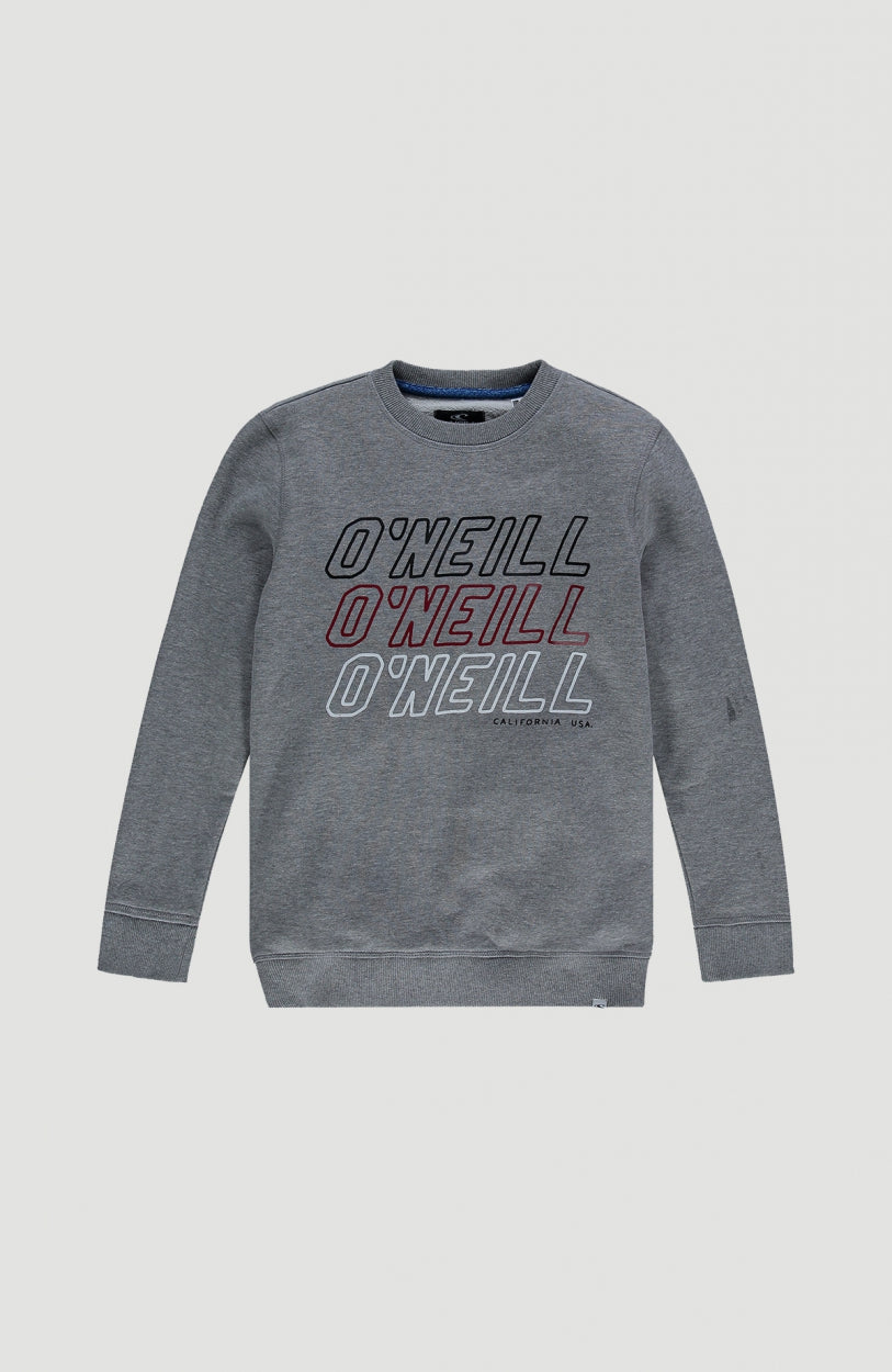 All Year Crew Neck Sweatshirt | Silver Melee -A
