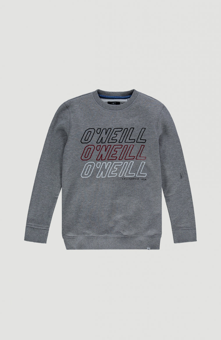 All Year Crew Neck Sweatshirt | Silver Melee -A