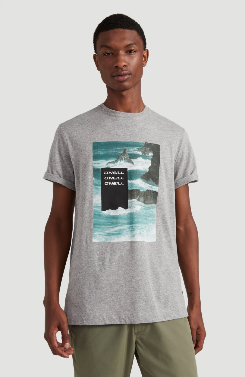 Cali Ocean T-Shirt | Silver Melee -A