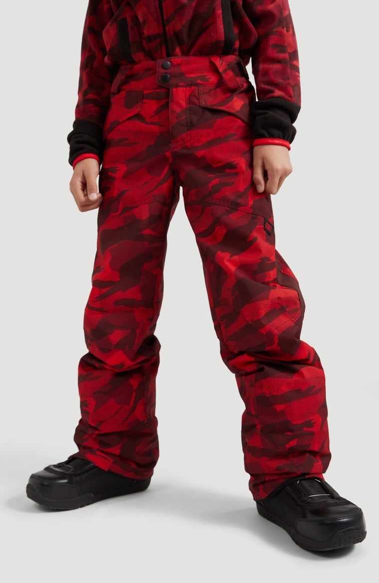 All Over Print Snow Pants | Red With