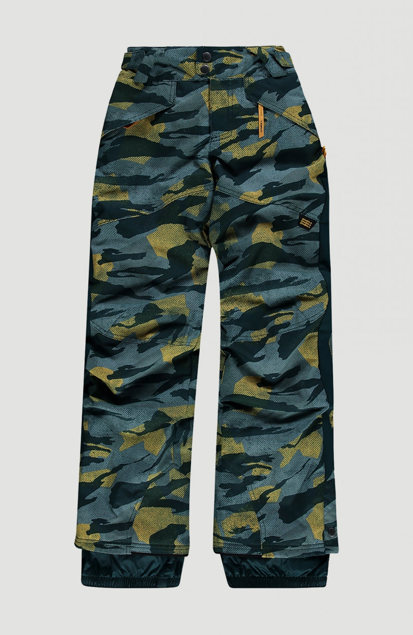 All Over Print Snow Pants | Green With