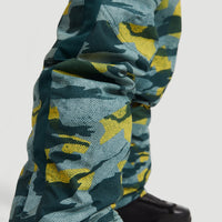 All Over Print Snow Pants | Green With