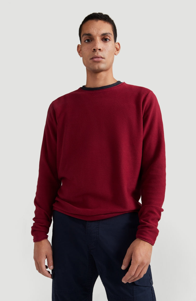 Cooper Crew Neck Pullover | Haute Red -A