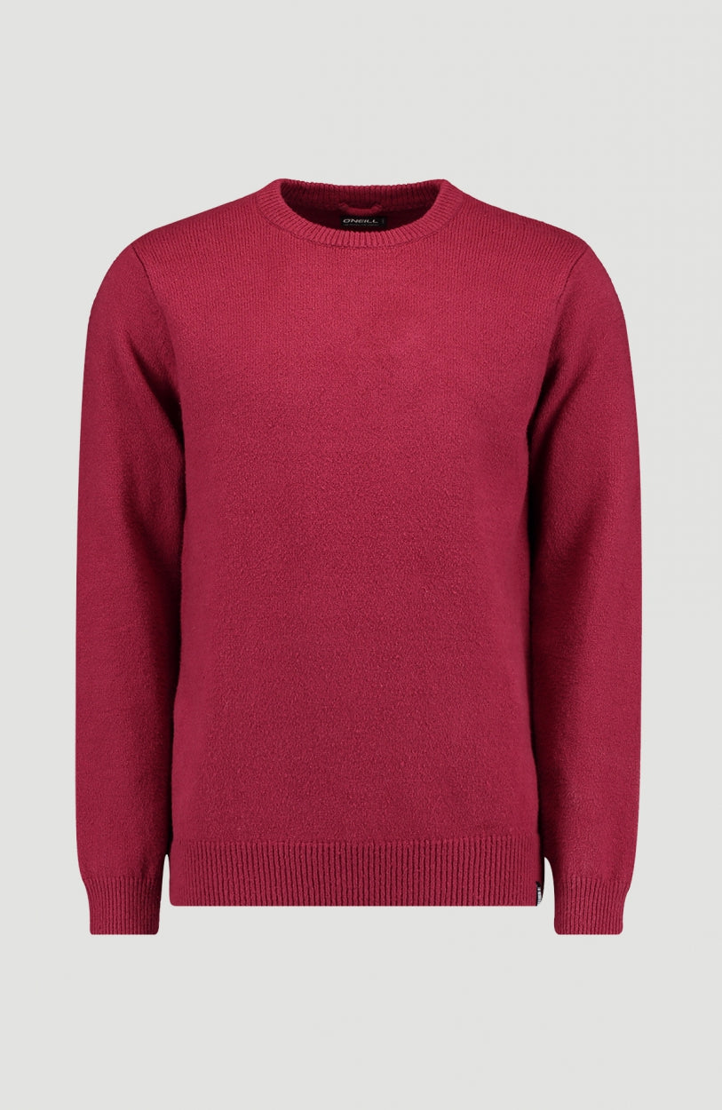 Crew Neck Pullover | Haute Red -A