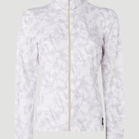 All Over Print Clime Full Zip Fleece | White With Brown