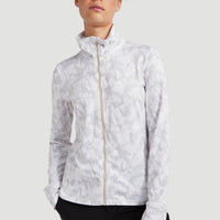 All Over Print Clime Full Zip Fleece | White With Brown