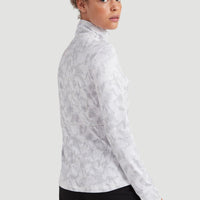 All Over Print Clime Full Zip Fleece | White With Brown